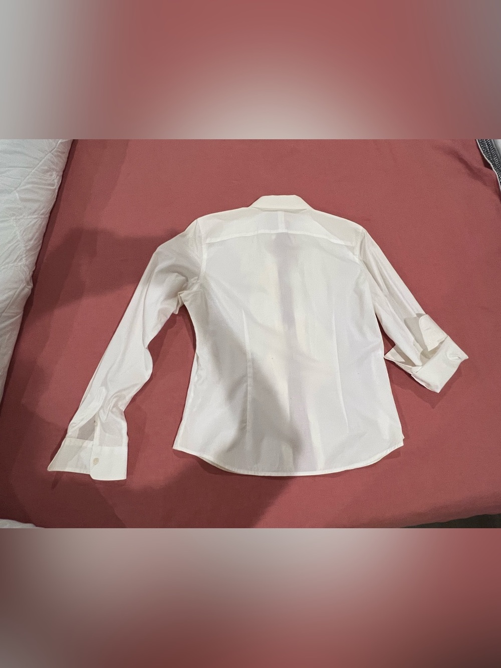 Ralph Lauren White Ruffle Front Button-Down Blouse - Picture 6 of 6